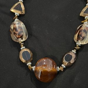 Stone necklaces and earrings, great condition